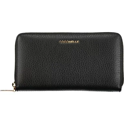 Wallets & Cardholders, female, , Size: ONE SIZE Elegant Leather Wallet with Multiple Compartments - Coccinelle - Modalova