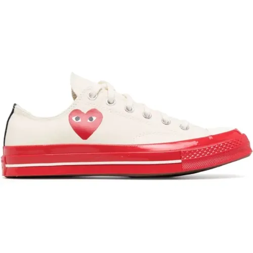 Chuck 70 Sneakers Red Logo , male, Sizes: 6 1/2 UK, 8 UK, 10 UK - Comme des Garçons - Modalova