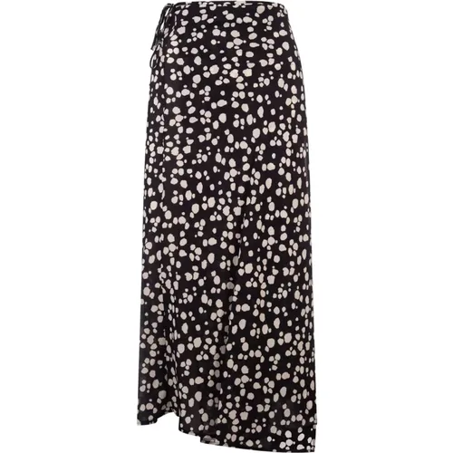 Polka Dot Flared Skirt , female, Sizes: XS, 2XS, S - Msgm - Modalova