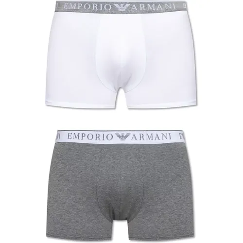 Bottoms, male, , Size: M Two-pack boxer shorts - Emporio Armani - Modalova