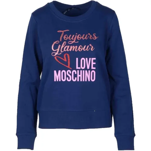 Sweatshirts, female, , Size: XS Cotton Sweatshirt - Love Moschino - Modalova