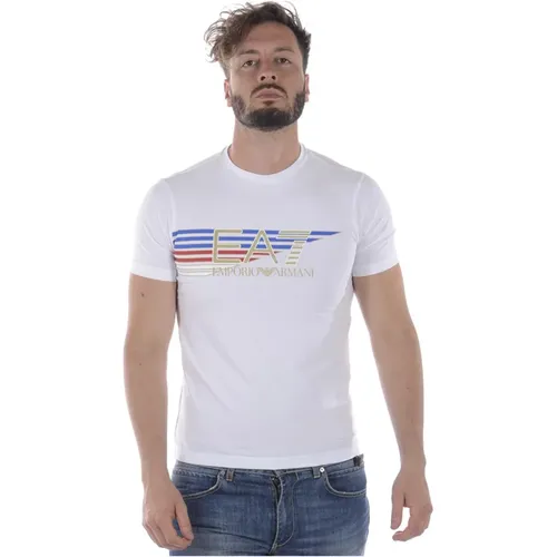 Sweatshirt T-Shirt Kombi , Herren, Größe: XL - Emporio Armani EA7 - Modalova