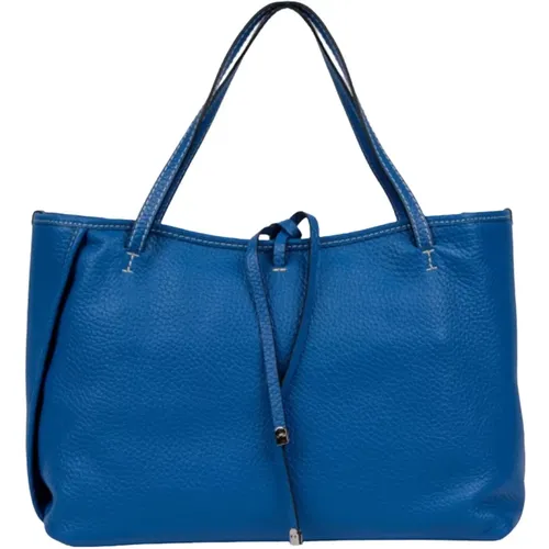 Cobalt Leather Shopping Bag , female, Sizes: ONE SIZE - Gianni Chiarini - Modalova