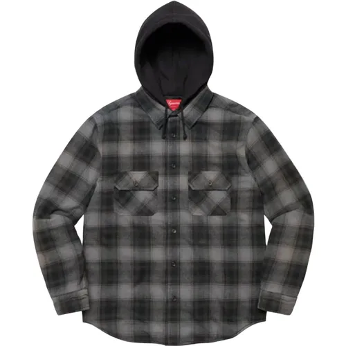 Limited Edition Flannel Zip Up Shirt , male, Sizes: M, XL - Supreme - Modalova