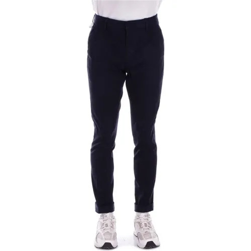 Trousers with Zipper and Button , male, Sizes: W40, W36, W32, W31, W35, W33 - Dondup - Modalova