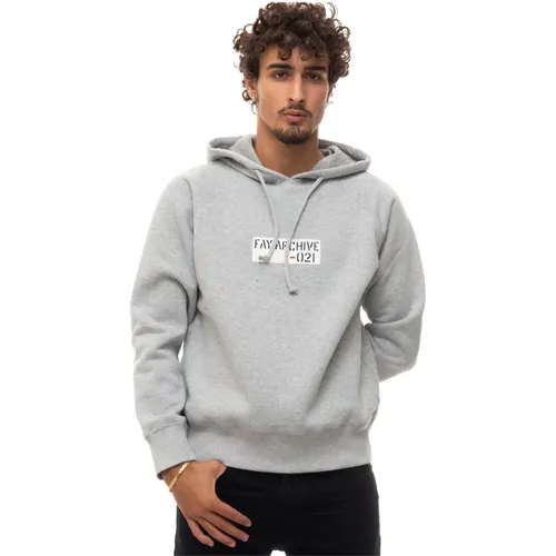 Sweatshirt with hood , male, Sizes: XL - Fay - Modalova