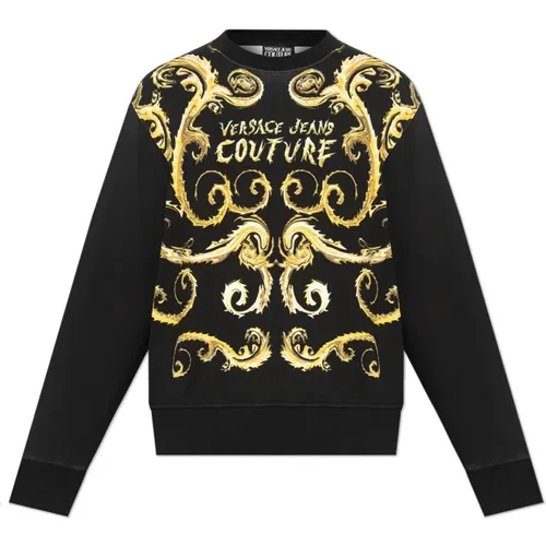 Sweatshirt mit Barocco-Motiv , Herren, Größe: XL - Versace Jeans Couture - Modalova