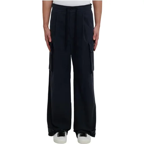 Cargo Trousers with Logo Plate , male, Sizes: M, L, XL - Dolce & Gabbana - Modalova