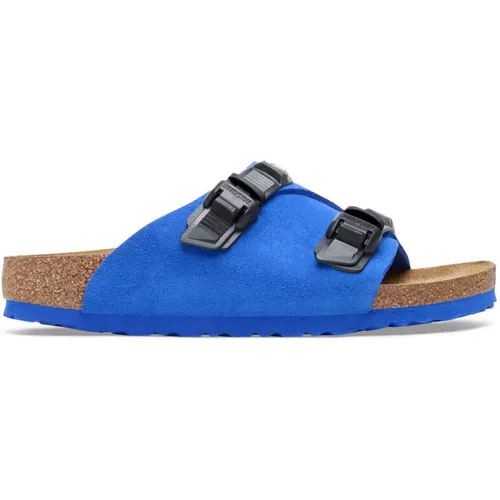 Blaue Wildleder Leder Casual Sandale - Birkenstock - Modalova