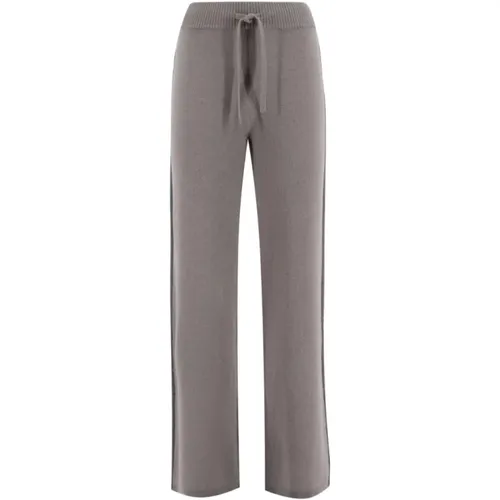 Timeless Wool Blend Drawstring Trousers , female, Sizes: XS - Le Tricot Perugia - Modalova