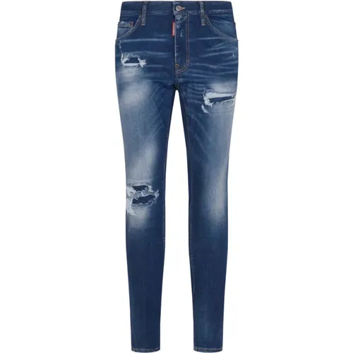 Blaue Jeans mit 5 Taschen , Herren, Größe: XL - Dsquared2 - Modalova