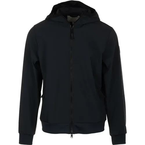 Zip-throughs, male, , Size: S Soft Shell Full Zip Coat - Woolrich - Modalova