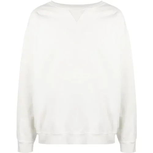 Premium Cotton Sweatshirt with Embroidered Logo , male, Sizes: S, M, L - Maison Margiela - Modalova