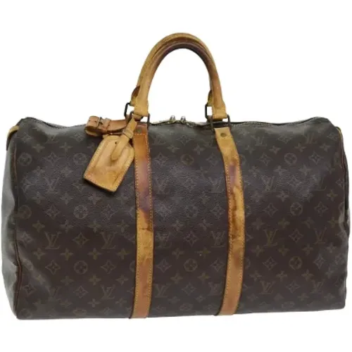 Pre-owned Weekend Bags, female, , Size: ONE SIZE Pre-owned Canvas travel-bags - Louis Vuitton Vintage - Modalova