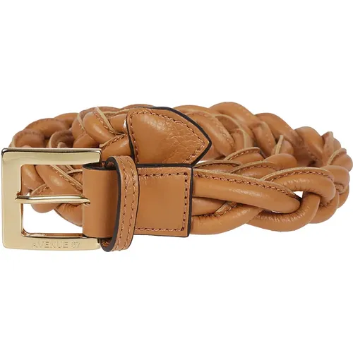 Leather Belt Made in Italy , female, Sizes: ONE SIZE - Avenue 67 - Modalova