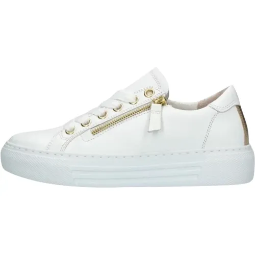 Weiße Low-Top Sneakers Comfort Kollektion , Damen, Größe: 38 1/2 EU - Gabor - Modalova