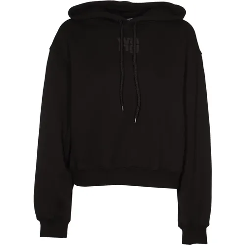 Terry Hoodie with Puff Paint , female, Sizes: S, XS, M - alexander wang - Modalova