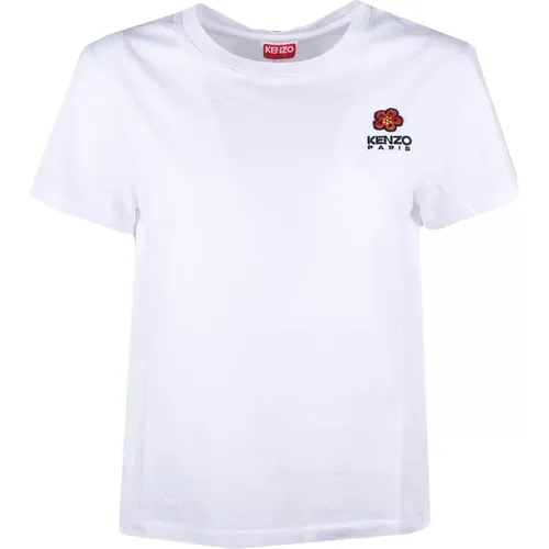 Classic Crest Logo T-Shirt , female, Sizes: L, XL - Kenzo - Modalova