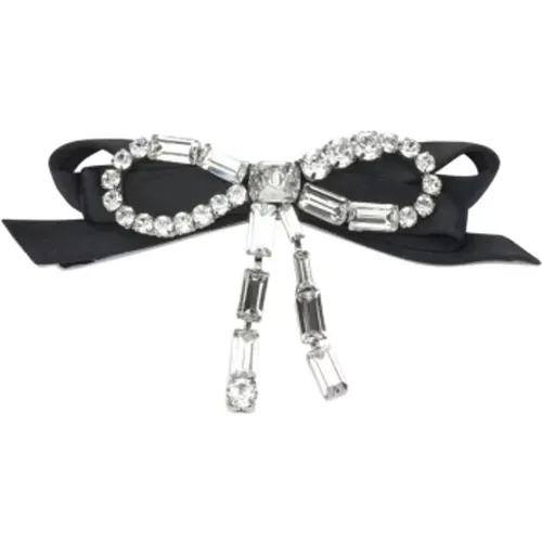 Hair Accessories, female, , Size: ONE SIZE Crystal Bow Slide - Jimmy Choo - Modalova