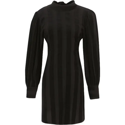 Schwarzes Kleid mit offenem Rücken Cecilia , Damen, Größe: L - FRNCH - Modalova