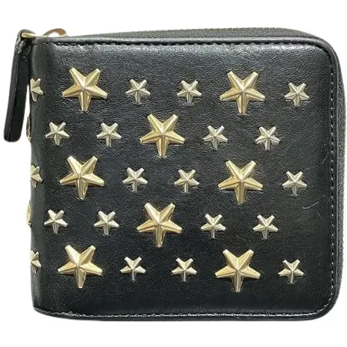 Pre-owned Wallets, male, , Size: ONE SIZE Pre-owned Star Studs Leather Wallet - Jimmy Choo Pre-owned - Modalova