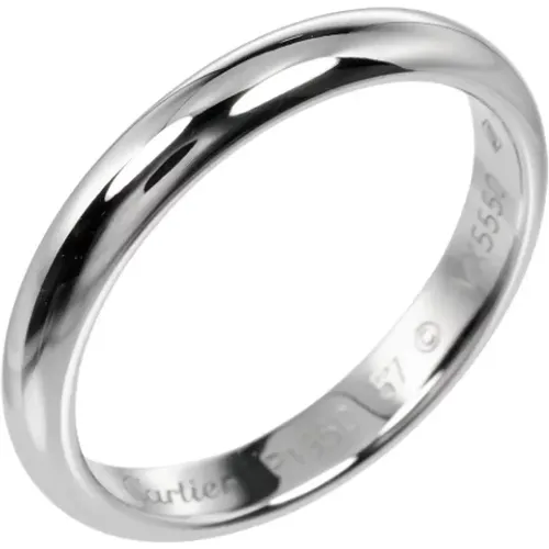 Pre-owned Jewellery, male, , Size: ONE SIZE Pre-owned Platinum rings - Cartier Vintage - Modalova