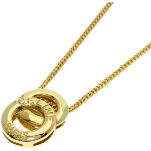 Pre-owned Jewellery, female, , Size: ONE SIZE Pre-owned Gold necklaces - Celine Vintage - Modalova