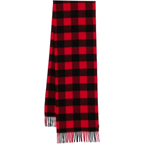 Winter Scarves, male, , Size: ONE SIZE Buffalo Check Jacquard Scarf - Woolrich - Modalova