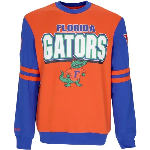 Sweatshirts, male, , Size: XL Florida Gators Crewneck Sweatshirt - Mitchell & Ness - Modalova