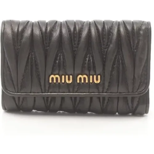 Pre-owned Leather key-holders , female, Sizes: ONE SIZE - Miu Miu Pre-owned - Modalova