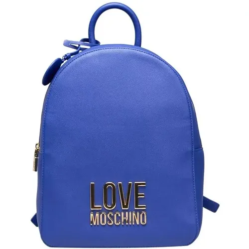 Backpacks, female, , Size: ONE SIZE Polyethylene Backpack with Adjustable Straps - Love Moschino - Modalova