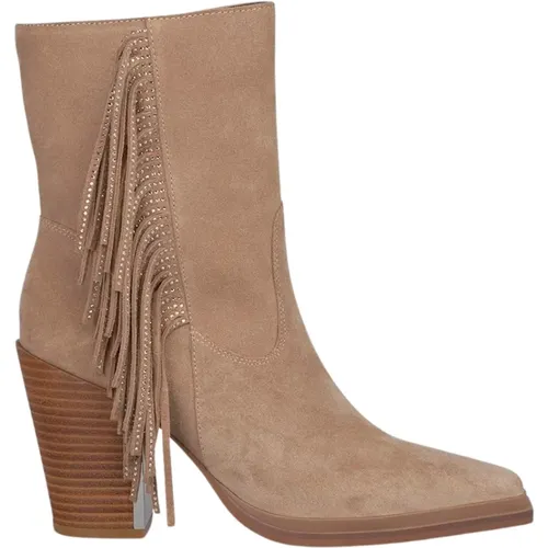 Hanging fringed ankle boot , female, Sizes: 6 UK, 3 UK, 4 UK, 2 UK, 5 UK, 8 UK, 7 UK, 9 UK - Alma en Pena - Modalova