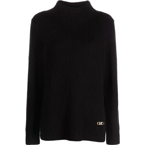 Schwarzer Trichter Langarm-Sweatshirt , Damen, Größe: XL - Michael Kors - Modalova