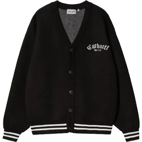 Schwarzer Onyx Cardigan , Herren, Größe: S - Carhartt WIP - Modalova