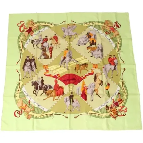 Pre-owned Scarves, female, , Size: ONE SIZE Pre-owned Silk scarves - Hermès Vintage - Modalova