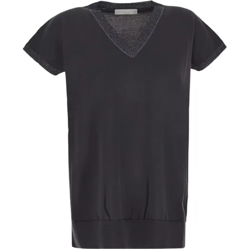 Trims T-Shirt Madp02W022 X605 , female, Sizes: XL - Fabiana Filippi - Modalova