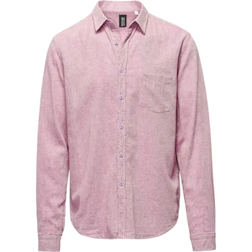 Men`s Linen and Cotton Shirt , male, Sizes: 2XL, XL, L - BomBoogie - Modalova