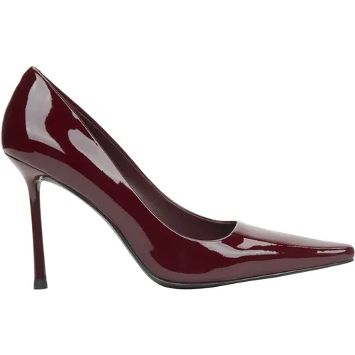 Pumps, female, , Size: 10 US Women's Burgundy High Heels Pumps made of Patent Leather Er00116574 - Estro - Modalova