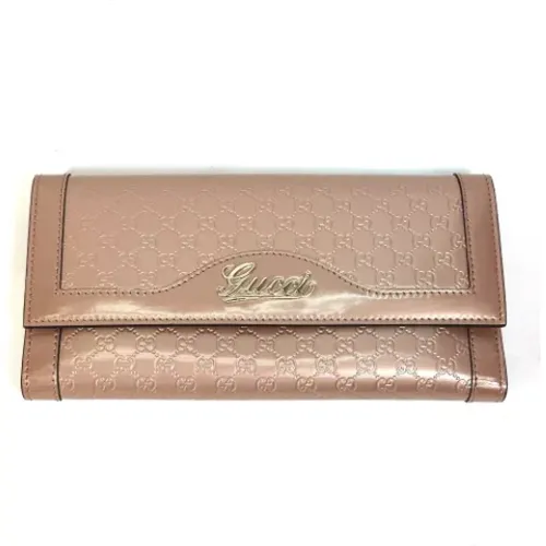 Pre-owned Wallets, female, , Size: ONE SIZE Pre-owned Leather wallets - Gucci Vintage - Modalova