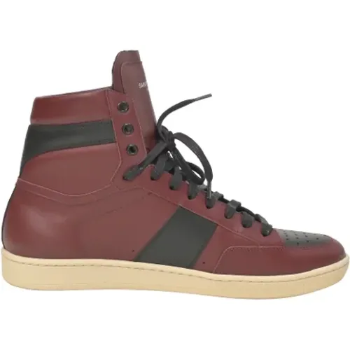 Pre-owned Sneakers, male, , Size: 10 US Pre-owned Leather sneakers - Yves Saint Laurent Vintage - Modalova