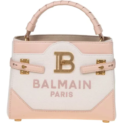 Womens Bags Handbag Creme/nude Ss24 , female, Sizes: ONE SIZE - Balmain - Modalova