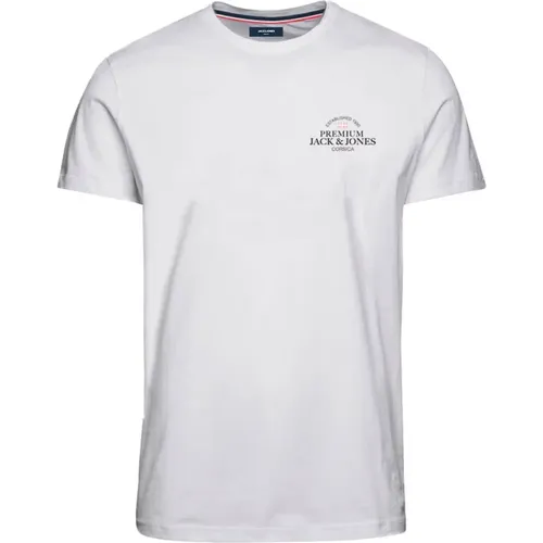 Basic Logo Print Kurzarm T-Shirt , Herren, Größe: 2XL - jack & jones - Modalova