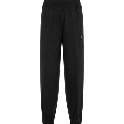 Sweatpants, male, , Size: M Charcoal Pants for Men - Givenchy - Modalova