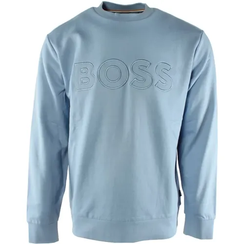 Sweatshirts, male, , Size: XL Cotton Mens Sweater - Hugo Boss - Modalova