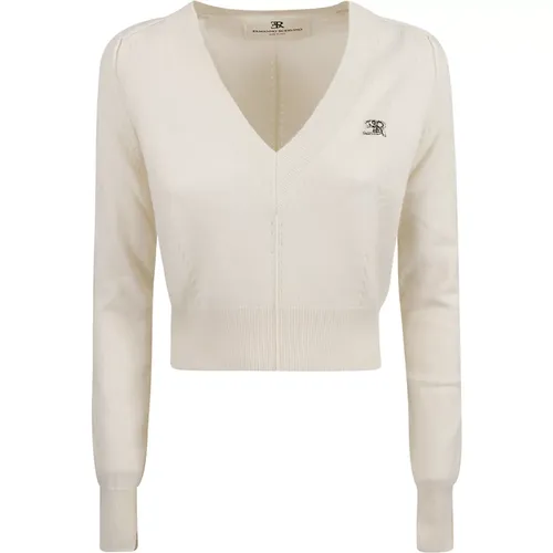 V-Ausschnitt Langarm Pullover - Ermanno Scervino - Modalova