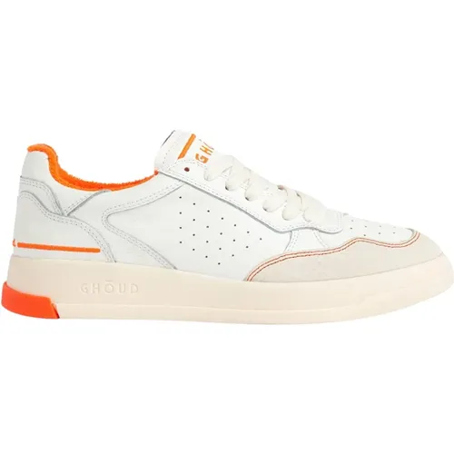 Sneakers, female, , Size: 15 US Contemporary White/Orange Running Sneakers - Ghoud - Modalova