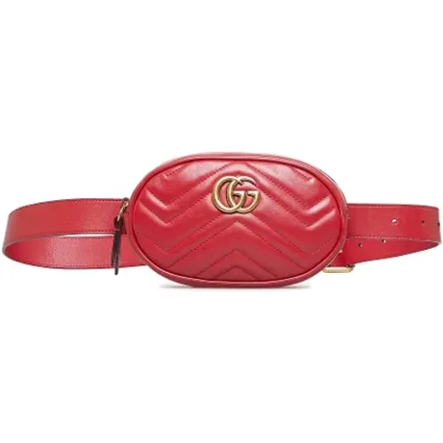 Pre-owned Belt Bags, female, , Size: ONE SIZE Pre-owned Leather shoulder-bags - Gucci Vintage - Modalova