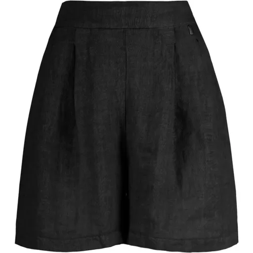 Linen Bermuda Shorts , female, Sizes: S, M, L, XS - BomBoogie - Modalova