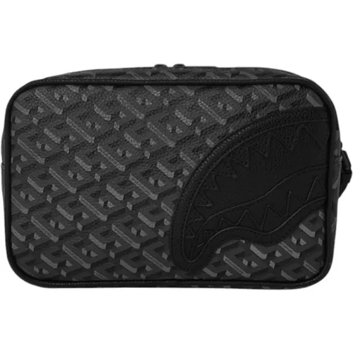 Toilet Bags, male, , Size: ONE SIZE Men's Beauty Case in Synthetic Leather - Sprayground - Modalova