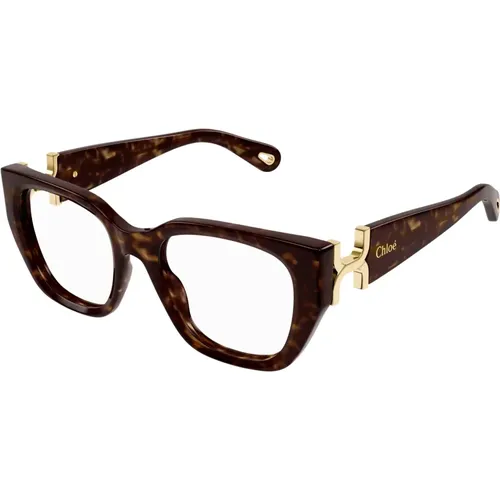 Modische Brille Ch0238O Schwarz , Damen, Größe: 51 MM - Chloé - Modalova